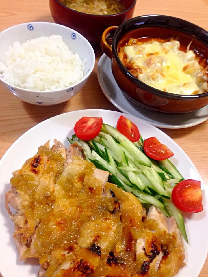 Snapdishの料理写真:鶏ももの柚子こしょう焼き|machikoさん