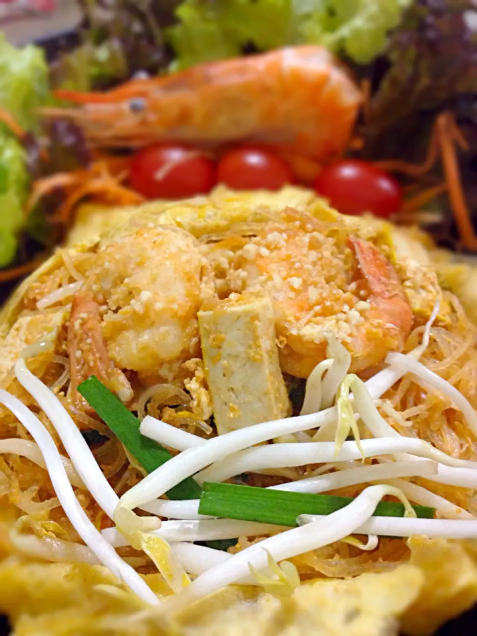 🍝 Stir fried bean vermicelli with shrimp 🍤 ( ผัดไทยกุ้งสด )|🍴melody🍛🎶さん