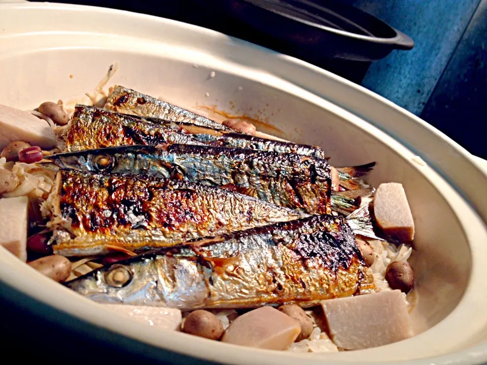 秋刀魚土鍋炊き込みご飯|炊かれたいオトコ おこん 小栁津さん