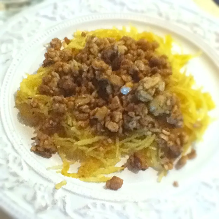 Spaghetti squash with tempeh|Sai linさん