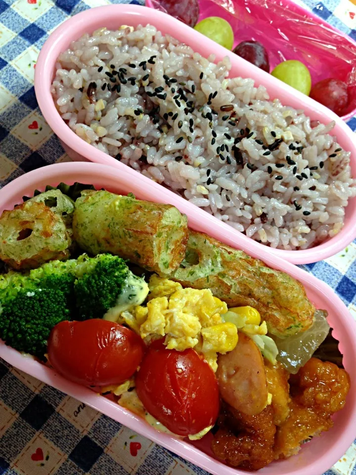 Snapdishの料理写真:竹輪の青海苔あげ弁当|yukoさん