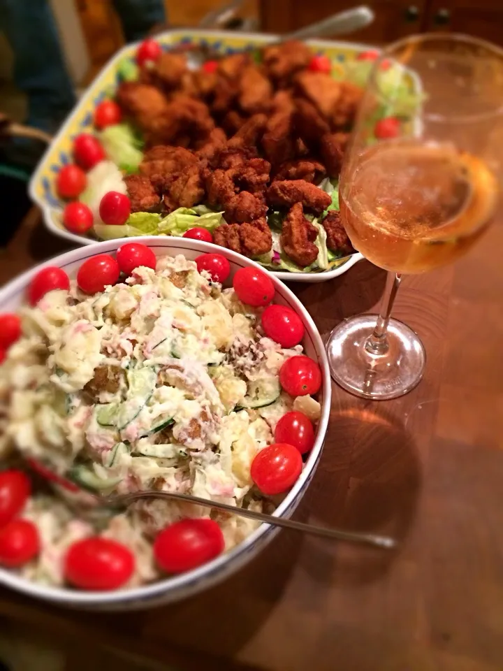 Potato salad & fried chicken|kayoさん