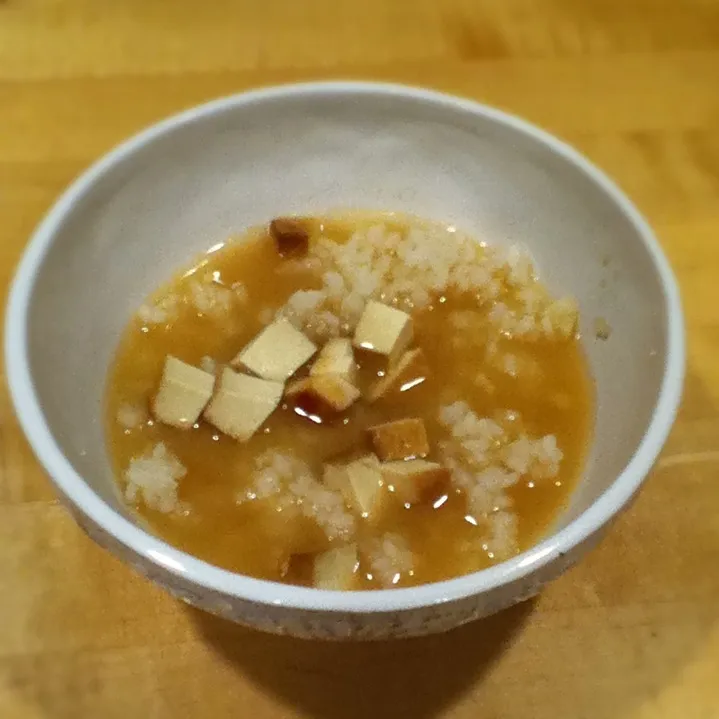 Miso broth with tofu & rice|Sai linさん