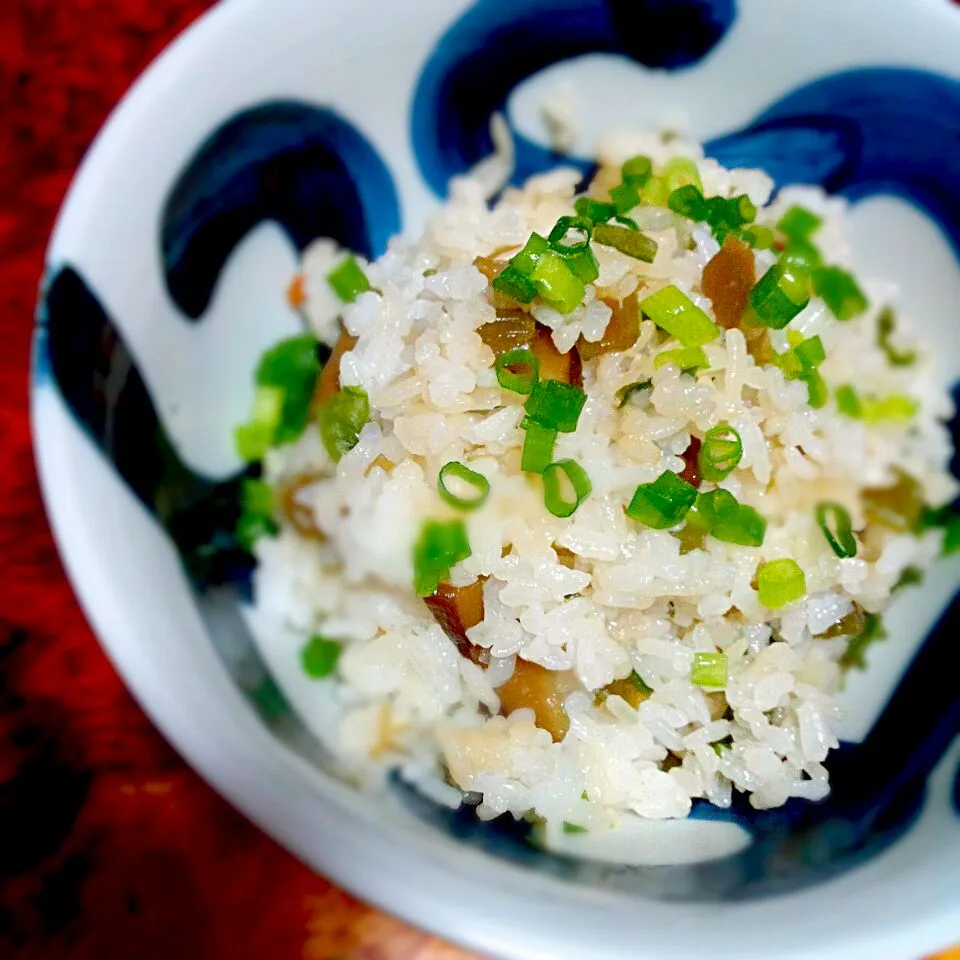 キノコと野沢菜の混ぜご飯|さえこさん