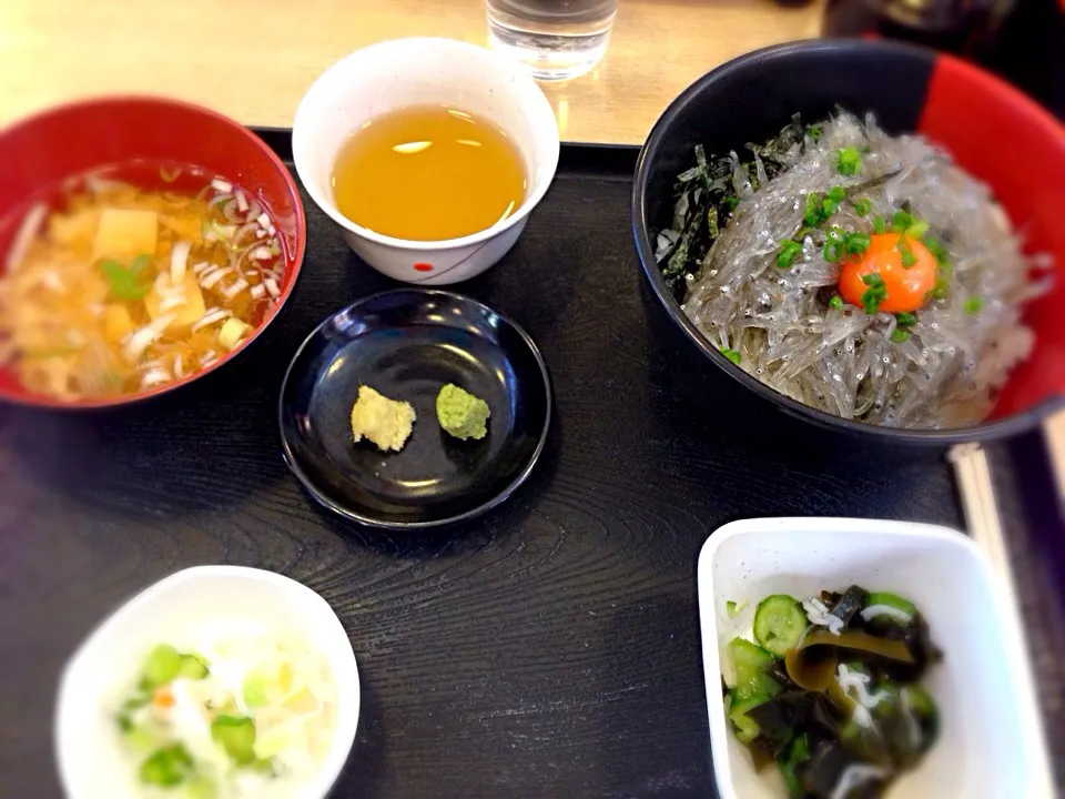 大洗漁港 かぁちゃんの店しらす丼定食|さつまいももんさん