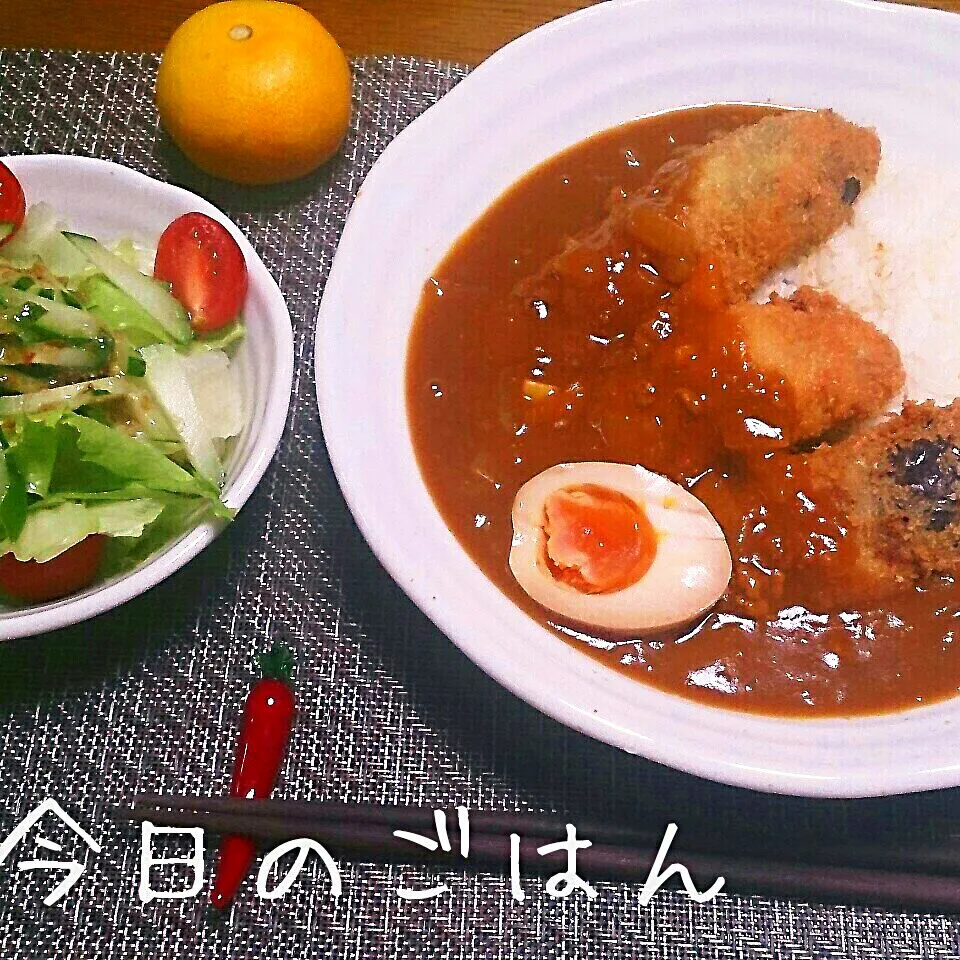 今日はナスの豚バラ巻きで(*^ー^)ノ♪カツカレー|シェリリンさん