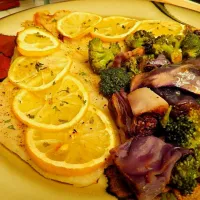 baked fish and roasted veggies|Megan Anne Sweetmanさん