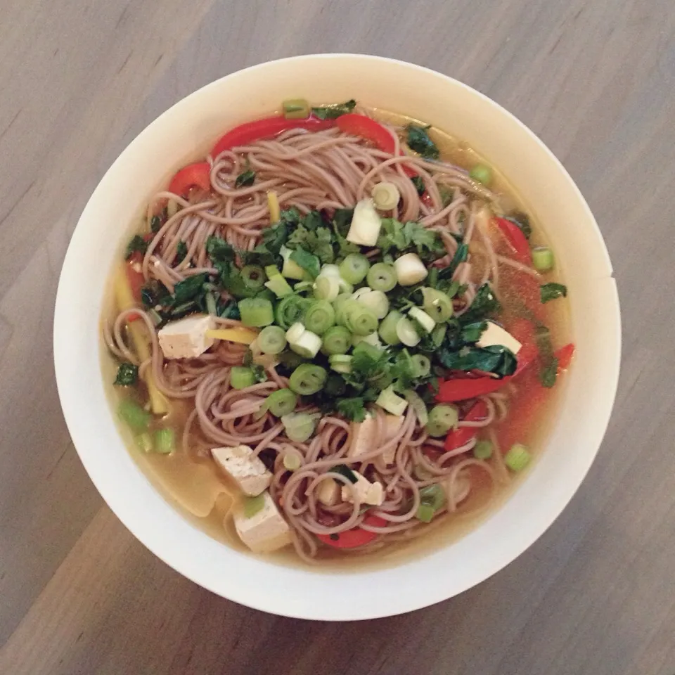 Spicy noodle soup with tofu|Rianneさん