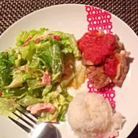 Snapdishの料理写真:Plate lunch|PinkBarbieさん