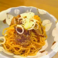 牛すじの味噌煮込み～パスタ風～|とろりんさん