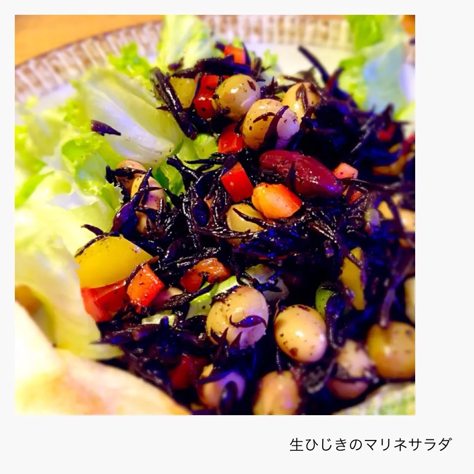 Snapdishの料理写真:namastelotus michakoさんの料理 生ひじきのマリネサラダ|なおさん