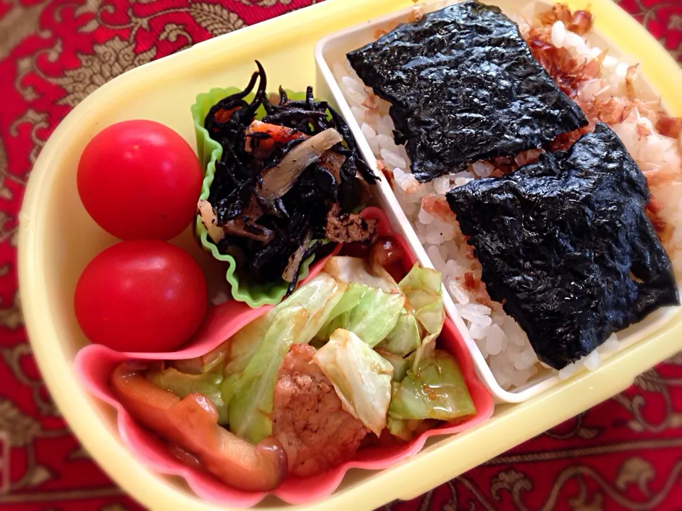 豚とキャベツ炒めと海苔弁当|もえさん