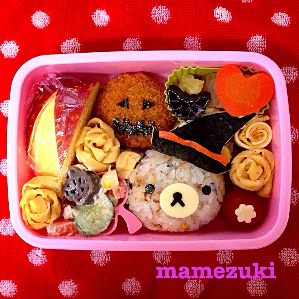 Snapdishの料理写真:キャラ弁☆ハロウィンリラックマ|ヒロヾ(๑╹◡╹)ﾉ"さん