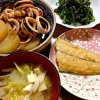 イカ大根 ほうれん草の胡麻和え|富田悦子さん