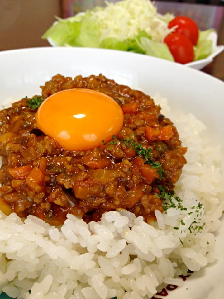 ドライカレーです。トマト＆なす入り♪お野菜煮詰めて美味しさギュッ☆|ゆんゆんゅんさん