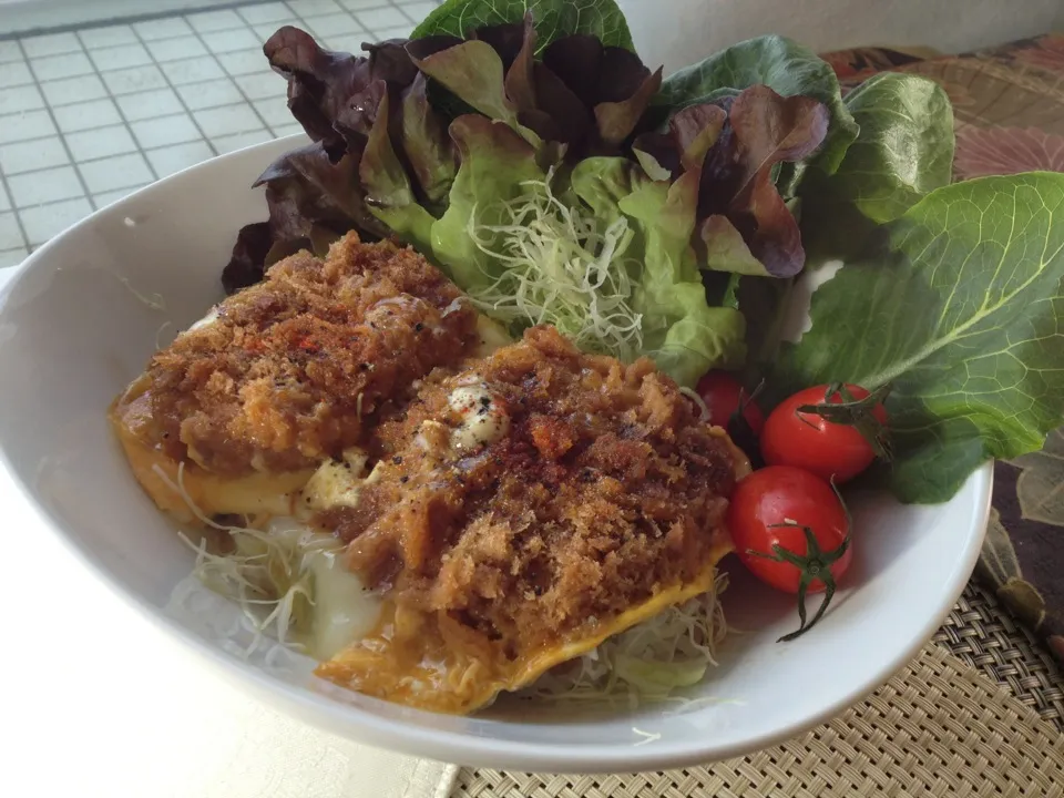 コロッケ＆メンチカツ丼|アズフラさん