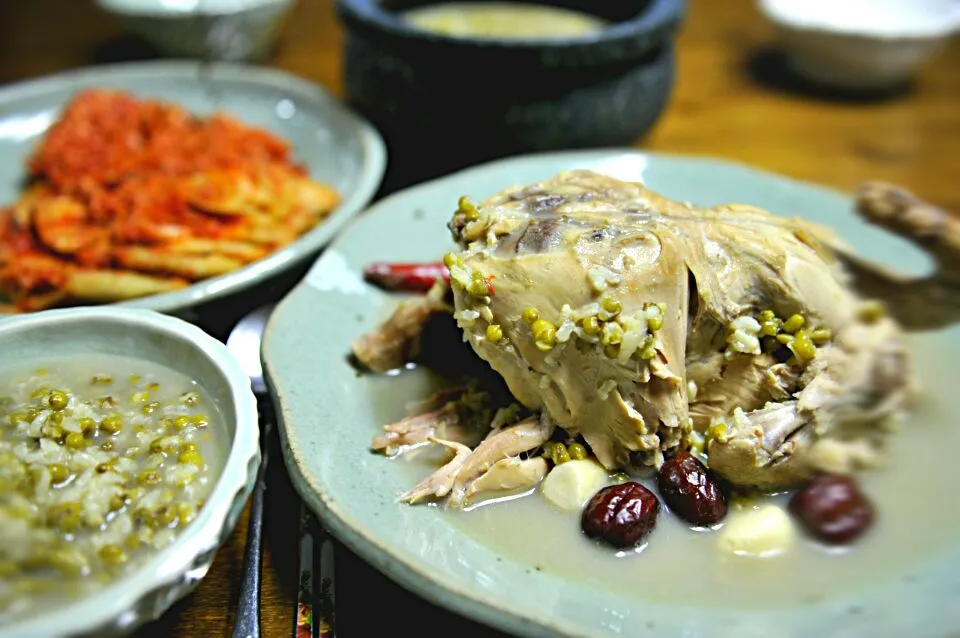 녹두 닭백숙 boiled chicken with mung beans|제니 [Jenny]さん