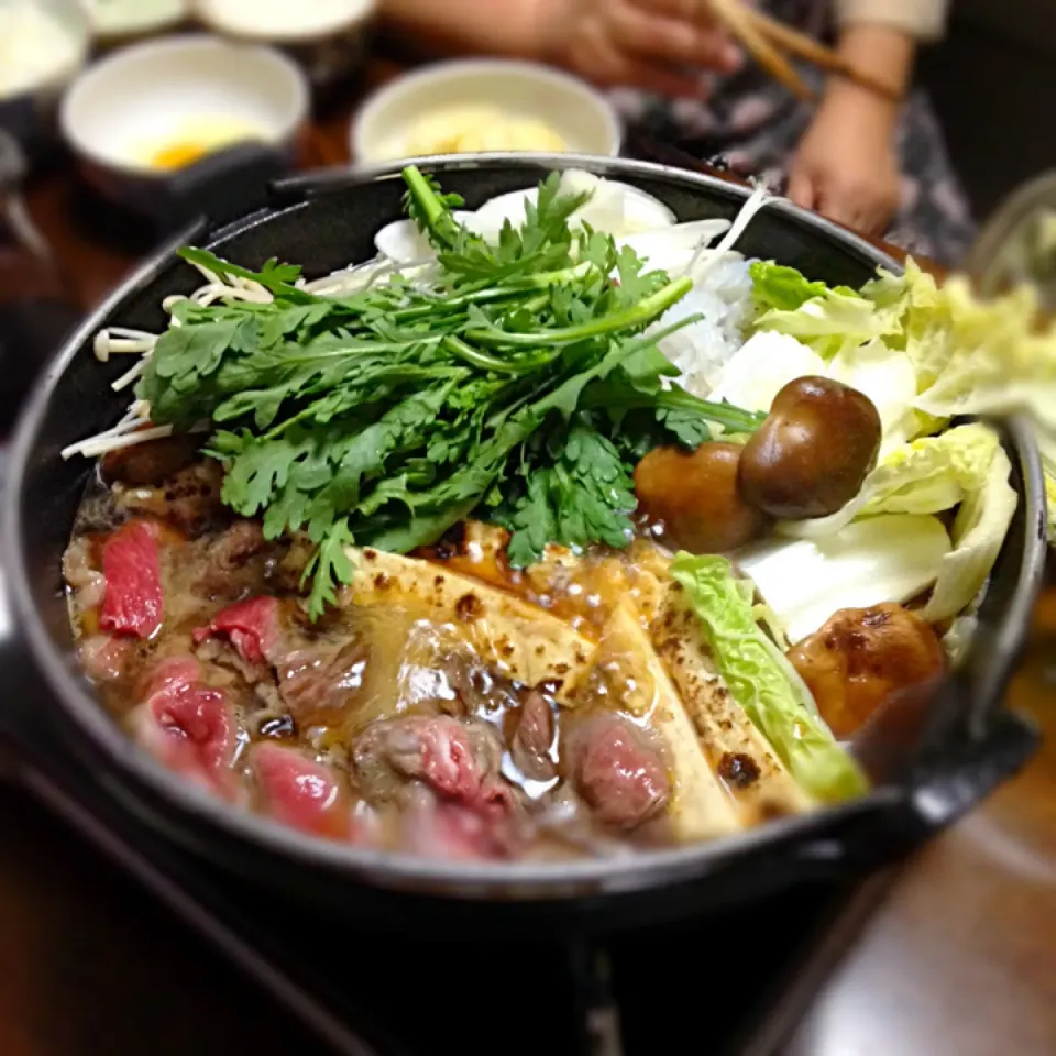 Snapdishの料理写真:おばあちゃん家のSUKIYAKI|みつなち☆さん