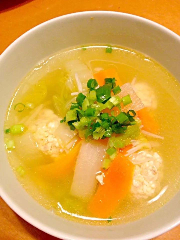 豆腐入り鶏肉団子と野菜のスープ煮|まるまさん