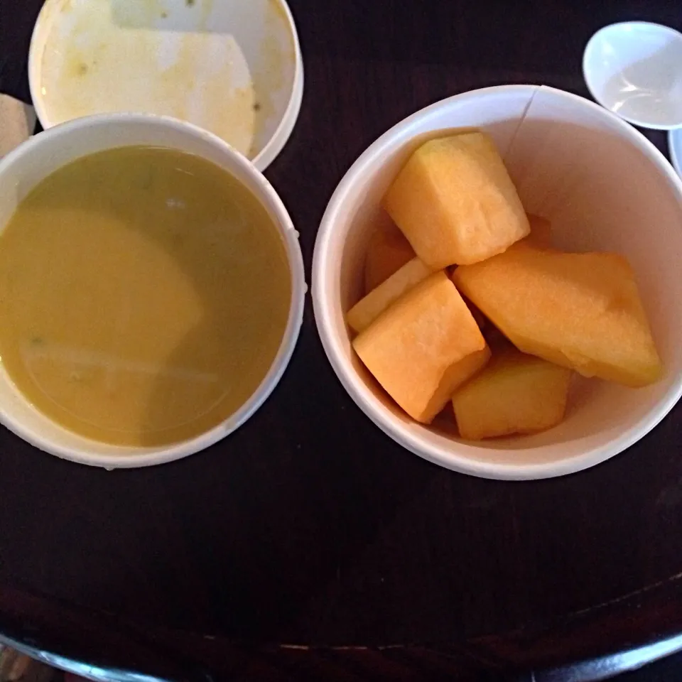 Butternut squash soup and melons|joie chowさん