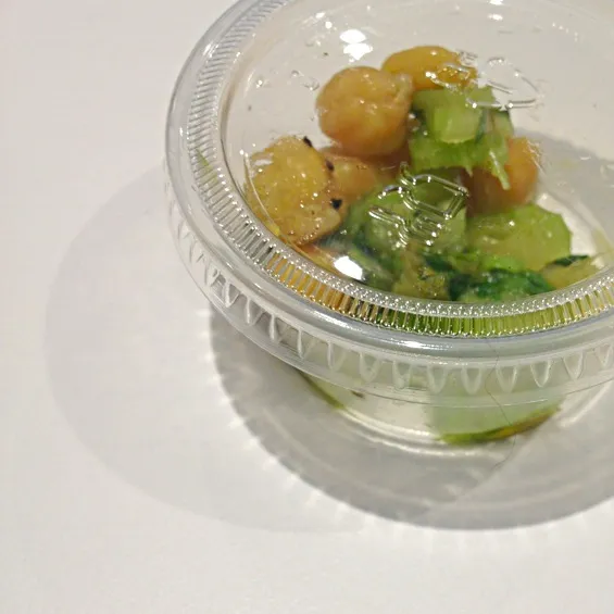 Freebie taster! Garlic and lemon chickpea and celery sald|morgan charlotteさん