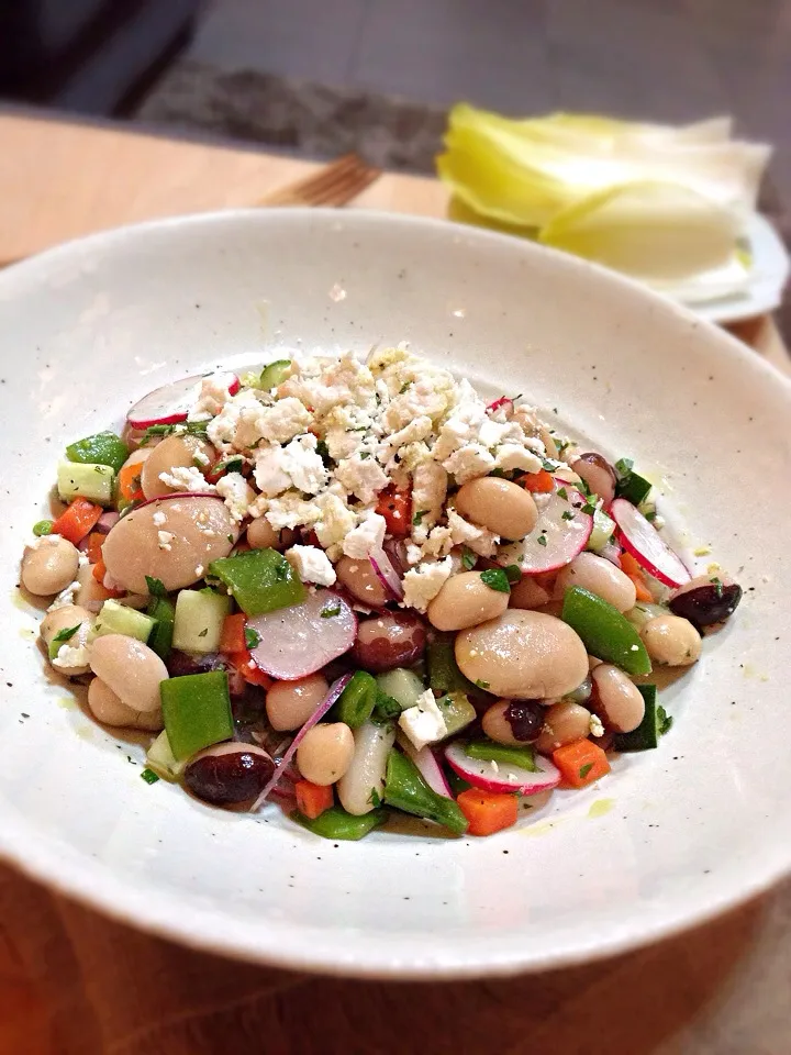 Beans salad  with ricotta cheese|rick chanさん