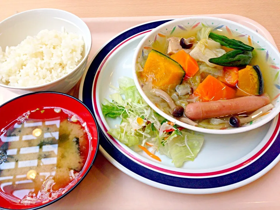 県立福祉大学内食堂シーガル日替り定食 チキンと彩り野菜のポトフ|ponnaoさん