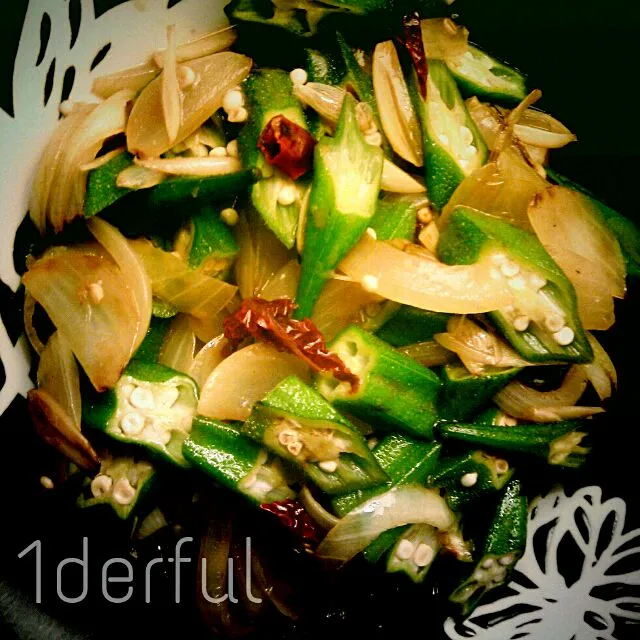 Stir fry Okra with Chillies|1derfulさん