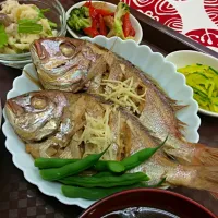 Snapdishの料理写真:小鯛の煮付け|Yumie Hironakaさん