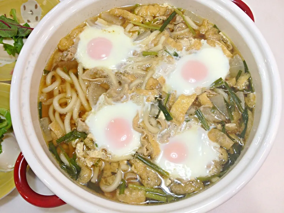 Snapdishの料理写真:風邪っぽいので、生姜入煮込みうどん|miyabiさん