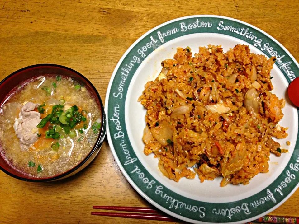 Snapdishの料理写真:今夜は息子が作ってくれましたぁ😋🍴|りかさん