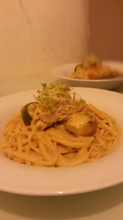 Linguine with Green Curry Chicken|Comelさん