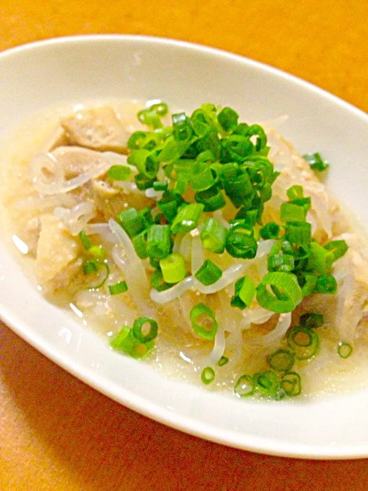 白滝と鳥肉と明太子の煮物|inoさん