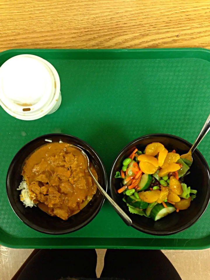 Butter chicken, salad, coffee with no sugar|joie chowさん