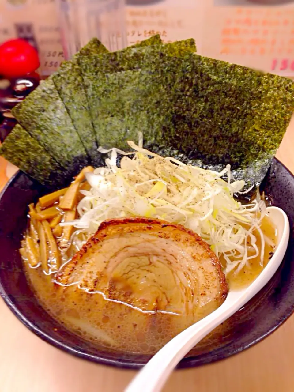 海苔ラーメン トッピングは葱大盛|zeroweb_bossさん