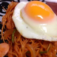 Snapdishの料理写真:ナシゴレン風パスタ？|Noriko Kobayashiさん