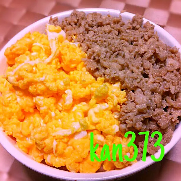 二色のそぼろ丼|kan373さん