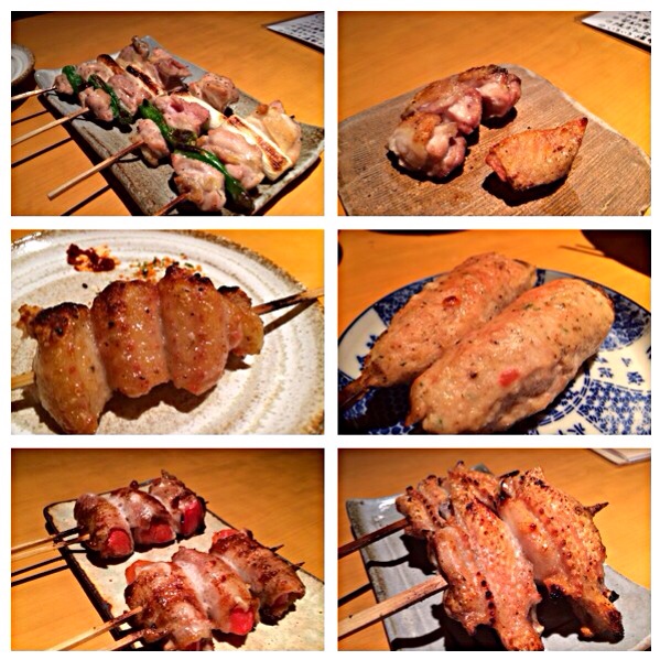 昨夜の夕食の串焼各種 串焼きとこころ 克 ねぎま2種 皮付きそり2種 ぼんじり 生つくね 豚肉トマト巻 手羽先 宮尾益人 Snapdish スナップディッシュ Id Owwj0a