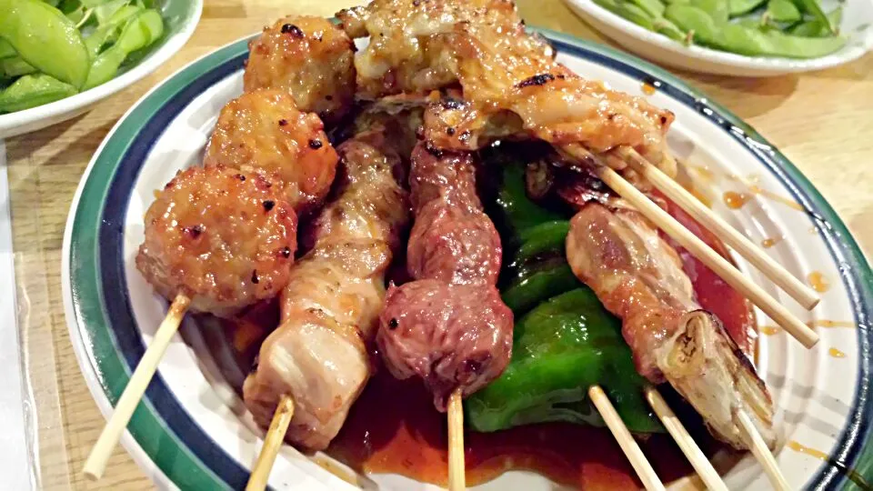 やきとりもりあわせ mixed chicken barbeque Japanese style|♪NC⇜さん