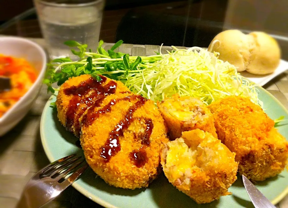 コロッケの晩ご飯|有山さん