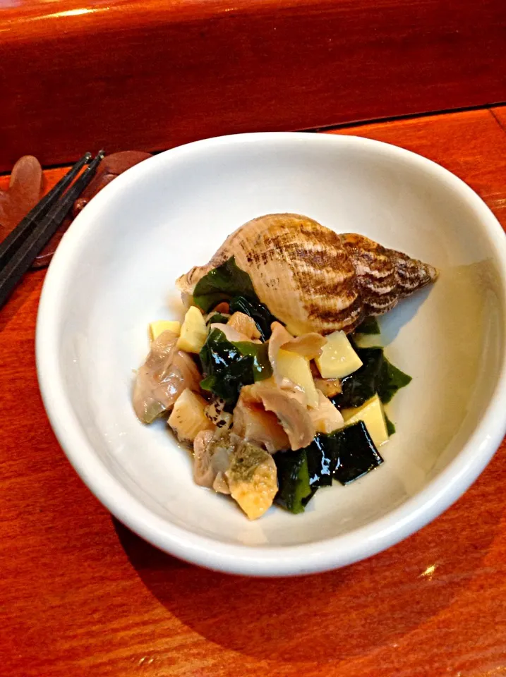 Baigai whelk with bamboo shoots.|Lisa Stevensさん