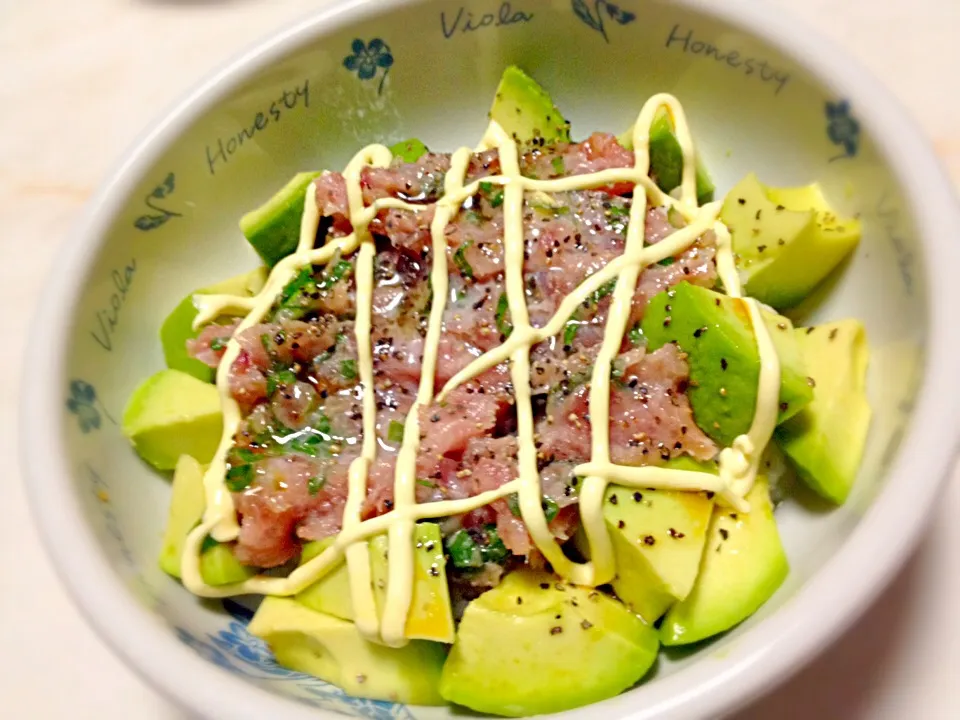 Snapdishの料理写真:洋風ネギトロ丼|まいさん