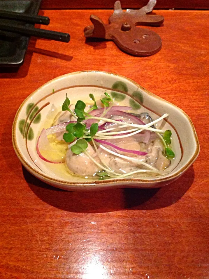 Sake-poached oysters.|Lisa Stevensさん