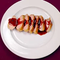 Snapdishの料理写真:Smoked Duck Breast with Raspberry Reduction|Theran Conradさん