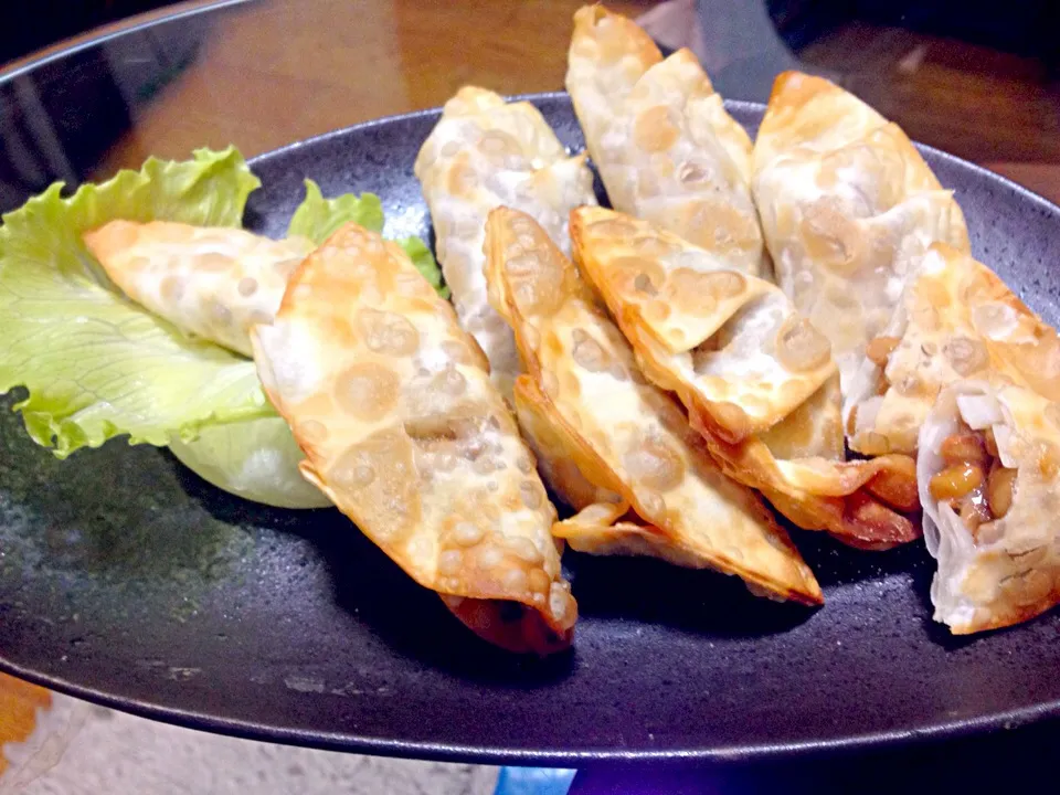 餃子の皮の納豆揚げ(^o^)|ともちゃんさん