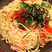 Snapdishの料理写真:鮭といくらのパスタ|古屋めぐみさん