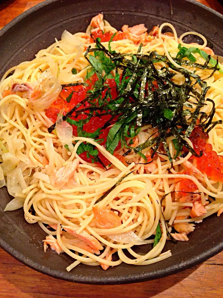 鮭といくらのパスタ|古屋めぐみさん