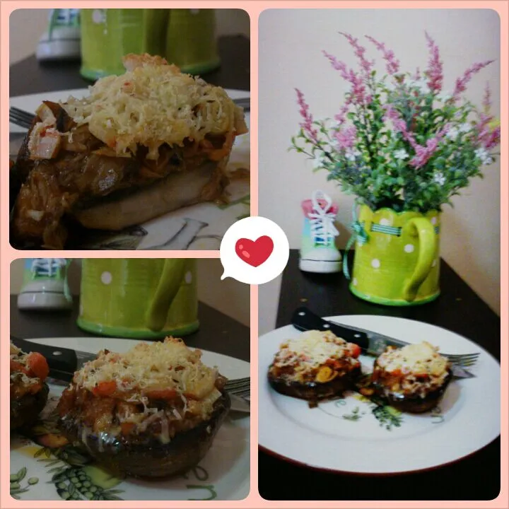 portabella mushroom + mackerel + cheese|Siti Salwani Saadさん