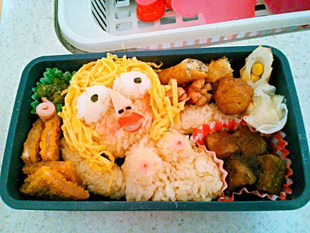 Snapdishの料理写真:パパのお弁当♡ふざけた編|ななまるさん