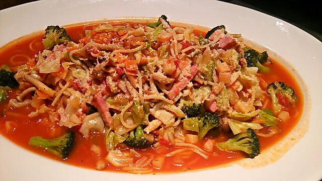 ごろごろ野菜のミネストローネスープスパゲティ|quitaさん